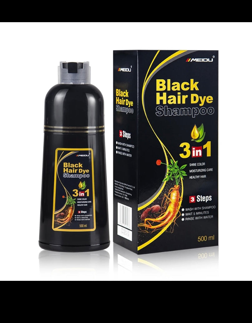 Black hair dye shampoo